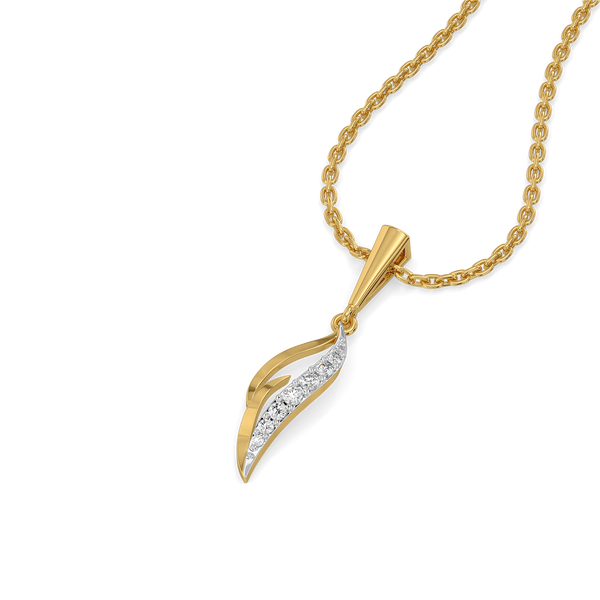 Lukson Featherlight Grace - Pure Gold Lab Grown Diamond Pendant