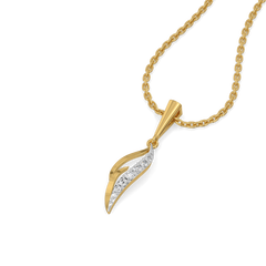 Featherlight Grace - Pure Gold Lab Diamond Pendant