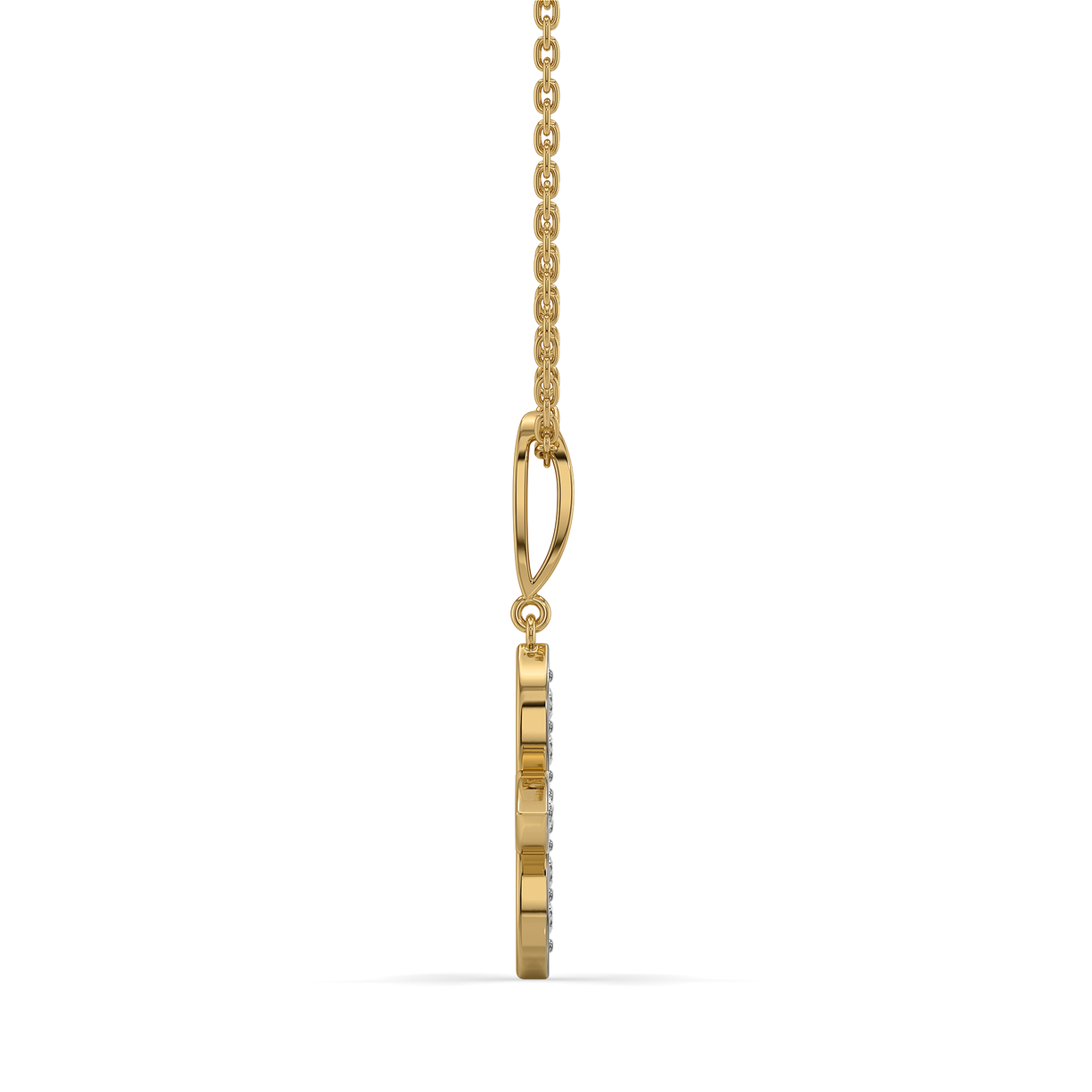 Daffodil Flora - Pure Gold Lab Diamond Pendant