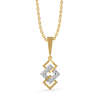 Mini Squares - Pure Gold Lab Grown Diamond Pendant - Lukson