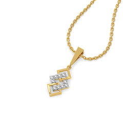 Mini Squares - Pure Gold Lab Diamond Pendant