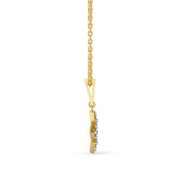 Tri-Shine - Pure Gold Lab GrownDiamond Pendant for Women - Lukson 