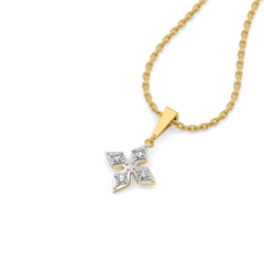 Tri-Shine - Pure Gold Lab Diamond Pendant