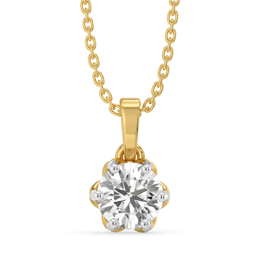 Purely One Solitaire - Pure Gold Lab Diamond Pendant