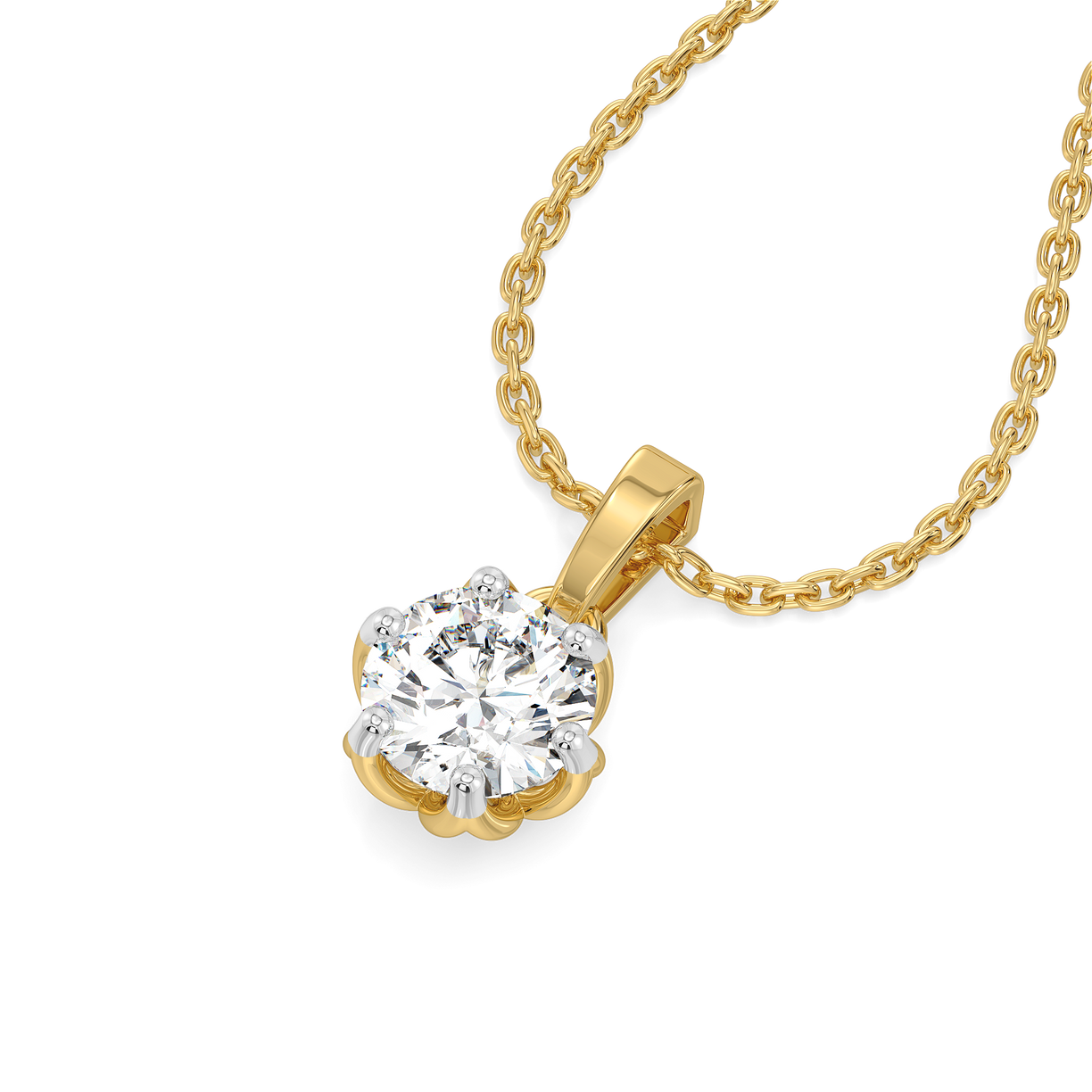 Purely One Solitaire - Pure Gold Lab Diamond Pendant