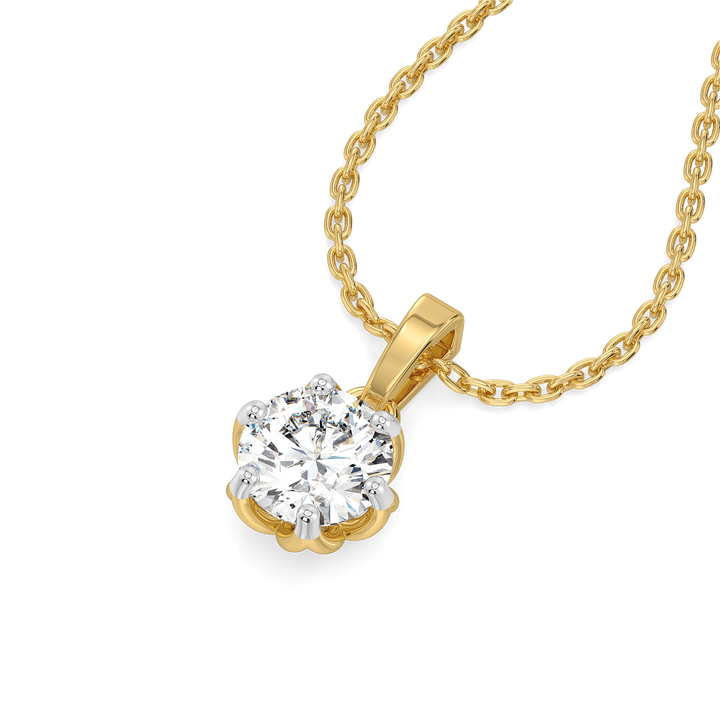 Purely One Solitaire - Pure Gold Lab Diamond Pendant