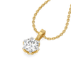 Lukson Purely One Solitaire - Pure Gold Lab Diamond Pendant