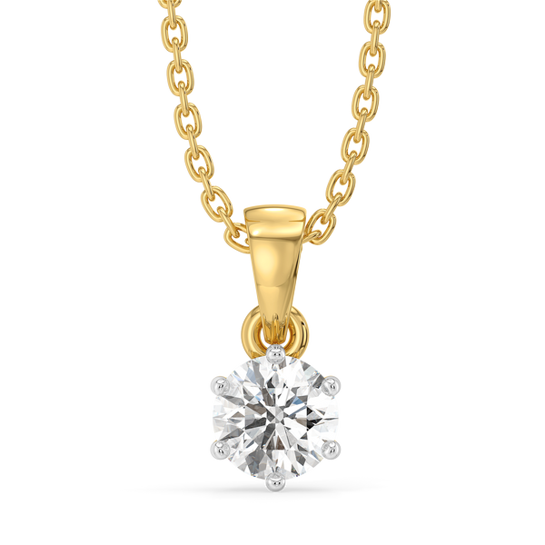 Tender Glow Solitaire - Lab Grown Diamond Pendant for Women - Lukson 