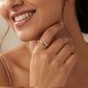 Wave Curve - Pure Gold Lab Diamond Band Ring