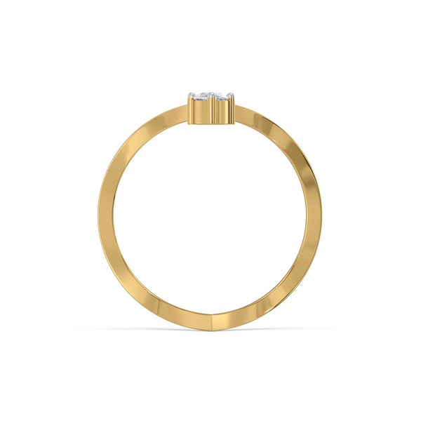 Lukson Astra Marquise Gold Lab Grown Diamond Vanki Ring for Women