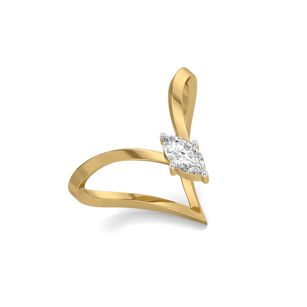 Lukson Astra Marquise Gold Lab Grown Diamond Vanki Ring Online in India