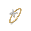 Lukson Daffodil Flora Pure Gold Lab Grown Diamond Fashion Ring