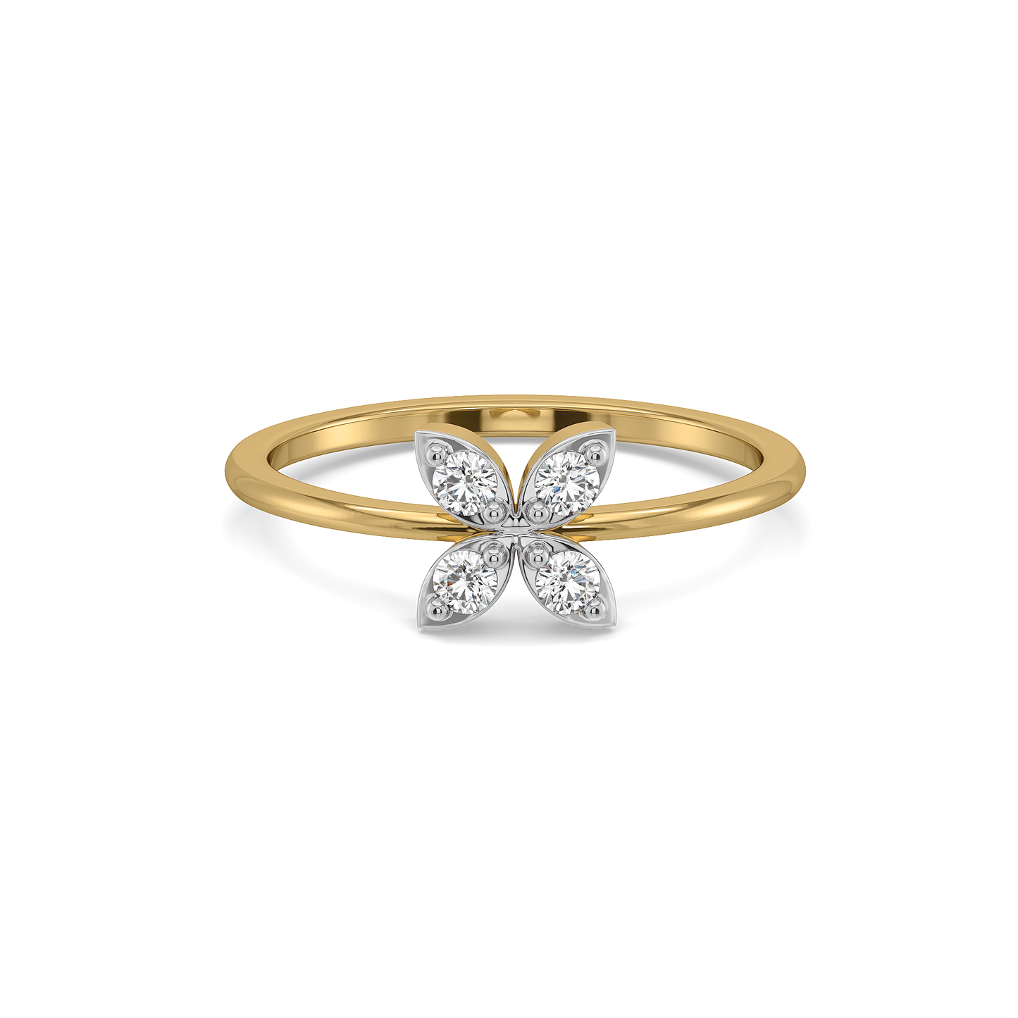 Daffodil Flora - Pure Gold Lab Diamond Fashion Ring