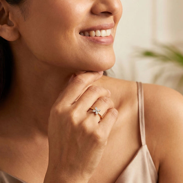 Daffodil Flora - Pure Gold Lab Diamond Fashion Ring