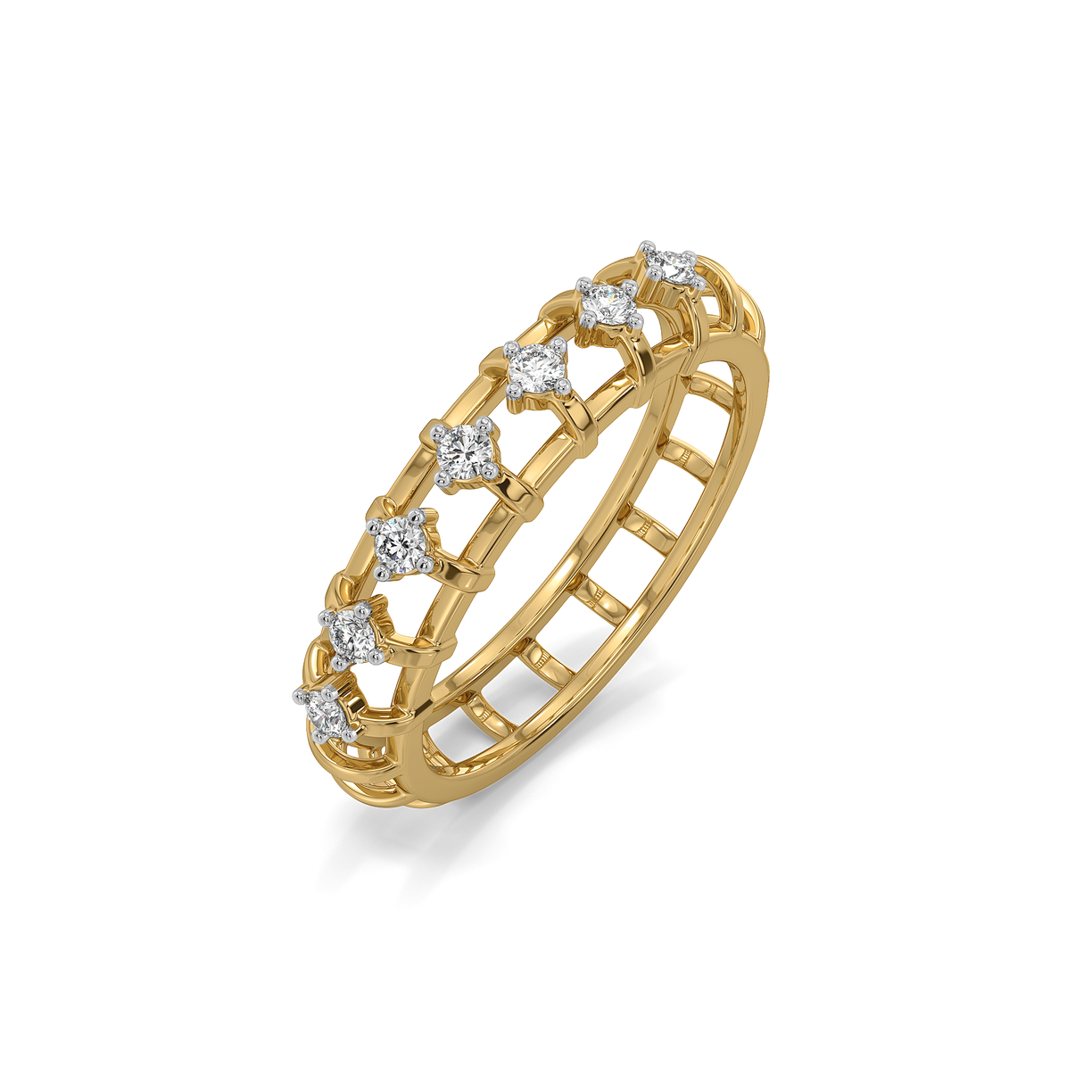 Serene Round - Pure Gold Lab Diamond Band Ring