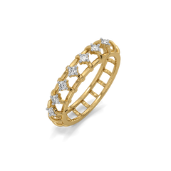 Serene Round - Pure Gold Lab Diamond Band Ring
