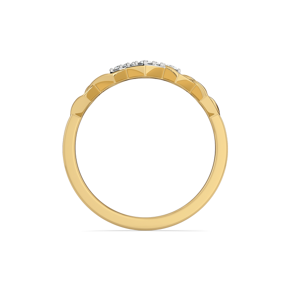 Lukson Mini Squares Gold Lab Grown Diamond Fashion Ring in India