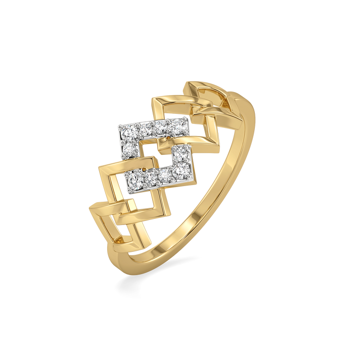 Mini Squares - Pure Gold Lab Diamond Fashion Ring