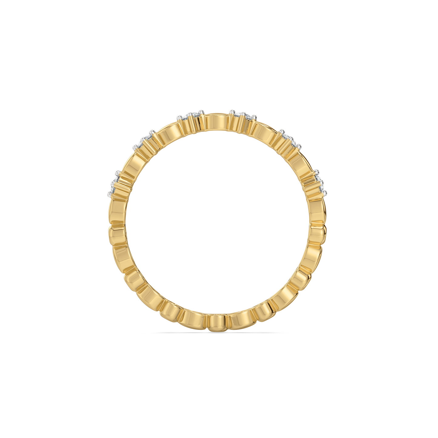 Twilight Dew - Pure Gold Lab Diamond Stud Ring