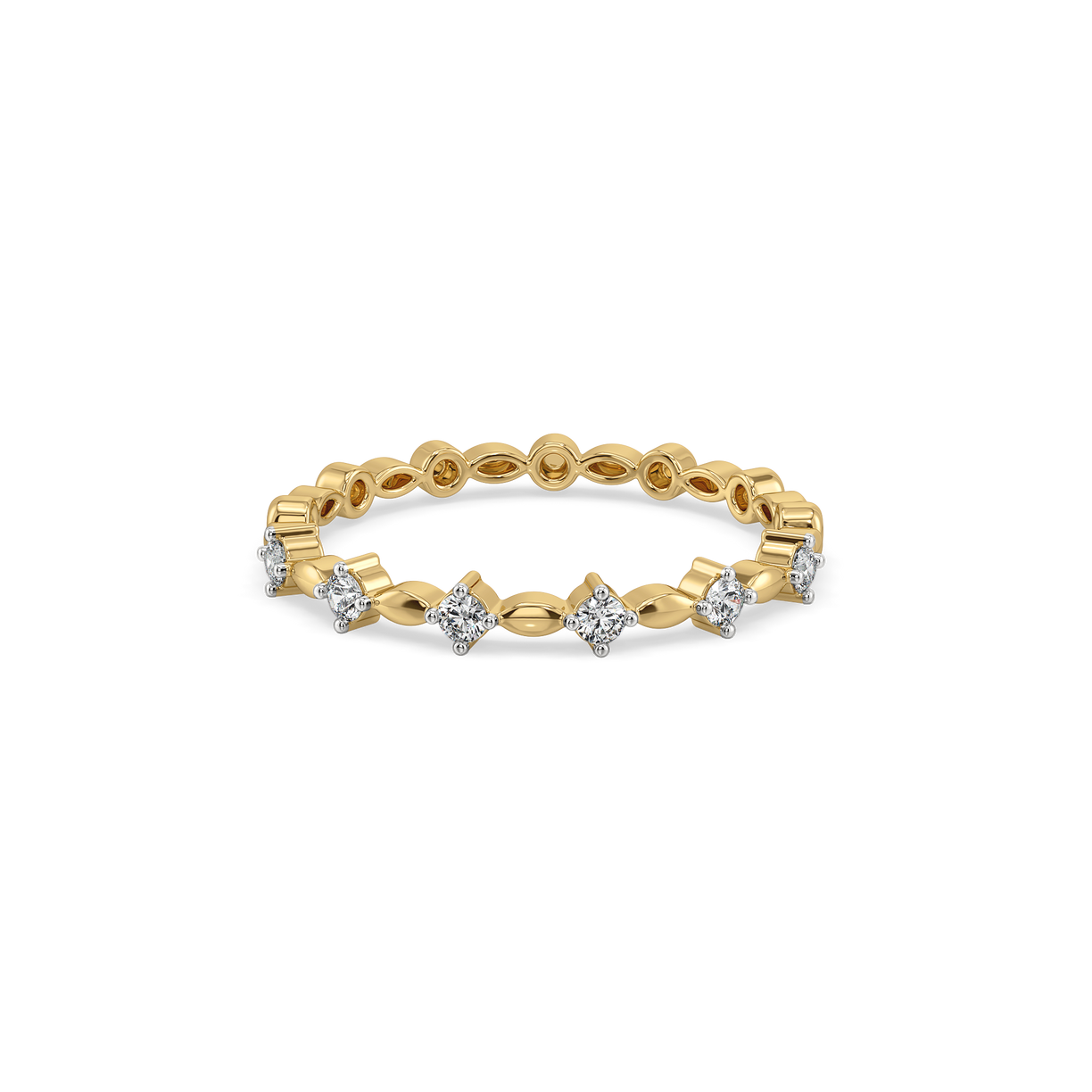 Twilight Dew - Pure Gold Lab Diamond Stud Ring
