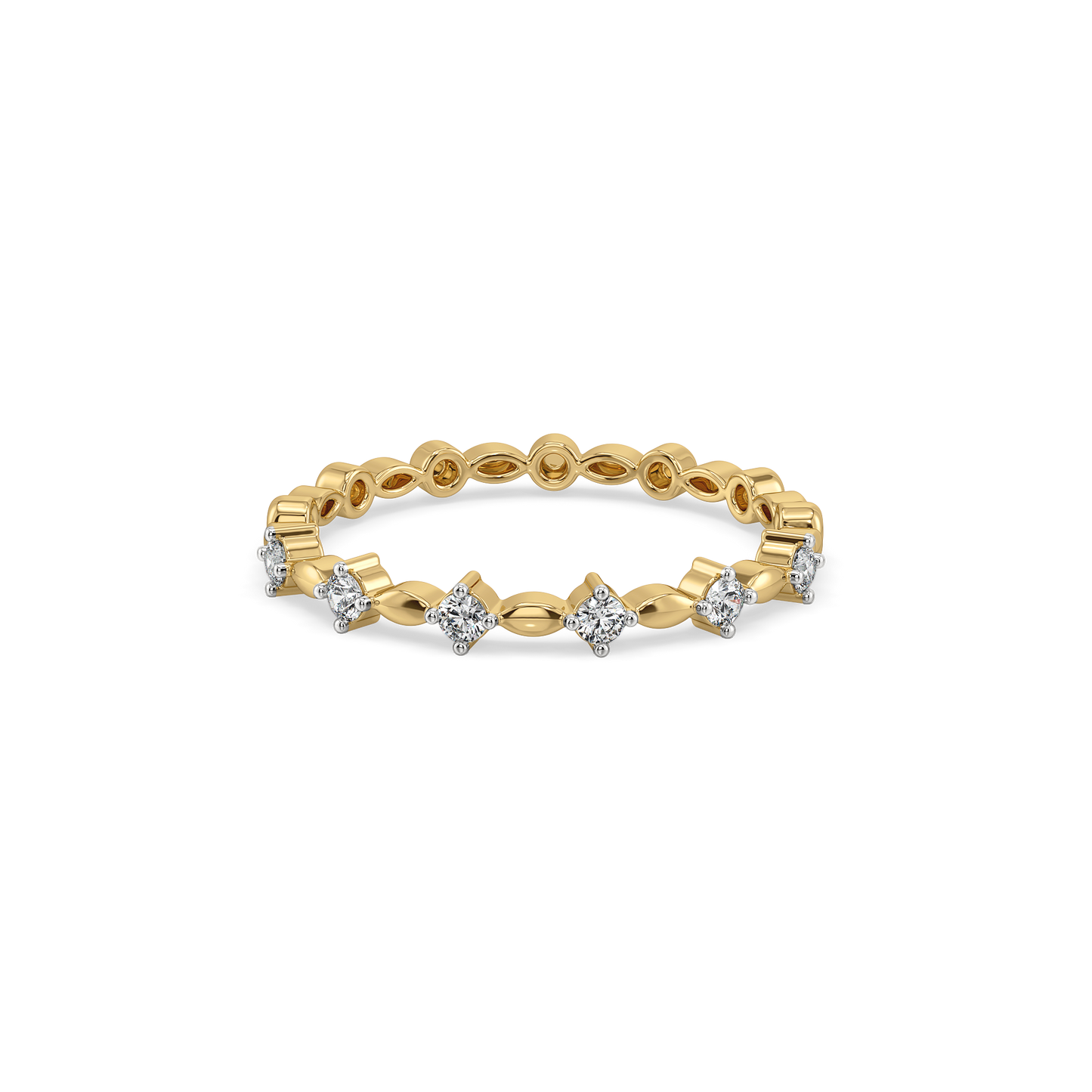 Twilight Dew - Pure Gold Lab Diamond Stud Ring