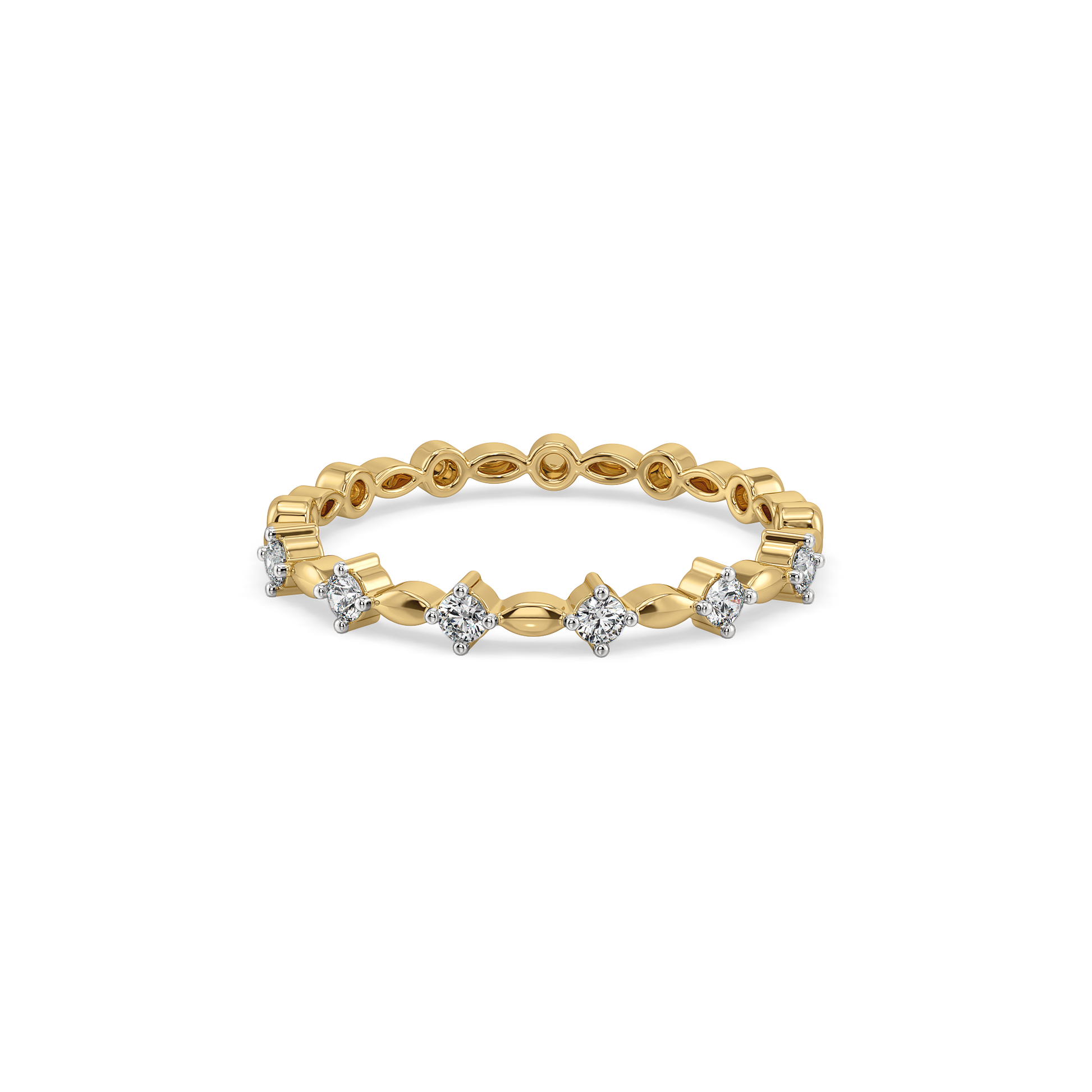 Twilight Dew - Pure Gold Lab Diamond Stud Ring
