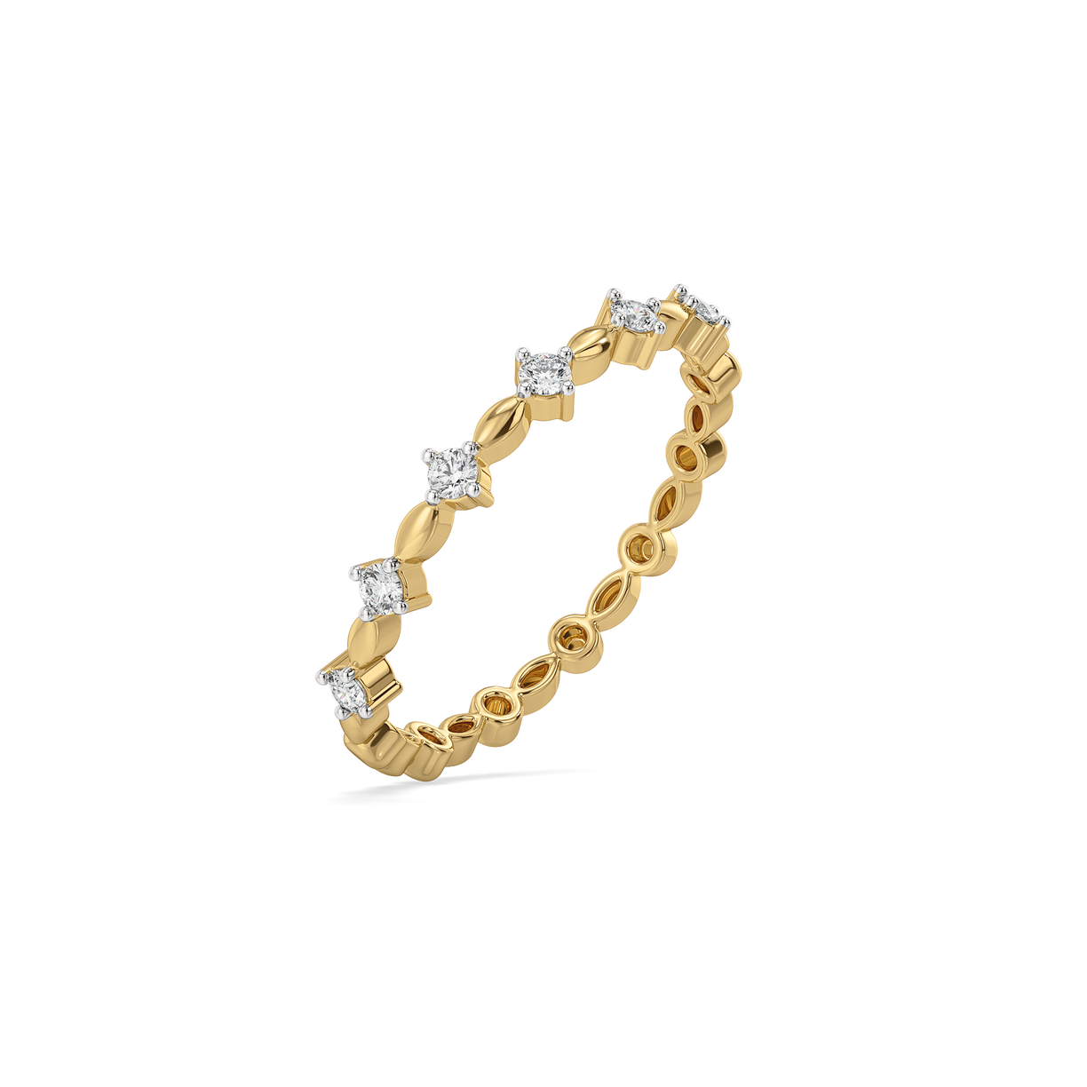 Twilight Dew - Pure Gold Lab Diamond Stud Ring