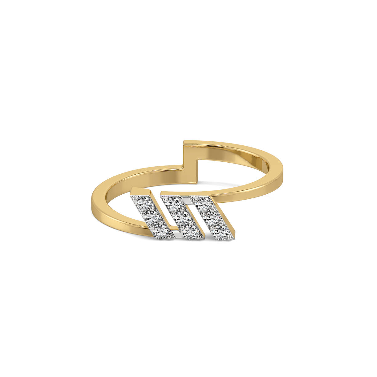 Triple Trace - Pure Gold Lab Diamond Ring