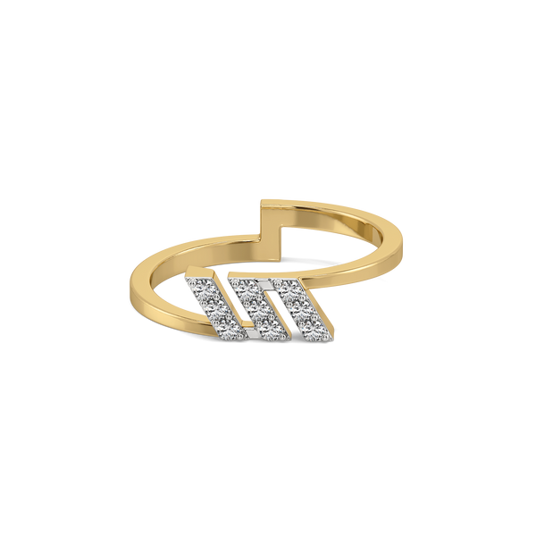 Triple TracePure Gold Lab Grown Diamond Ring - Lukson 