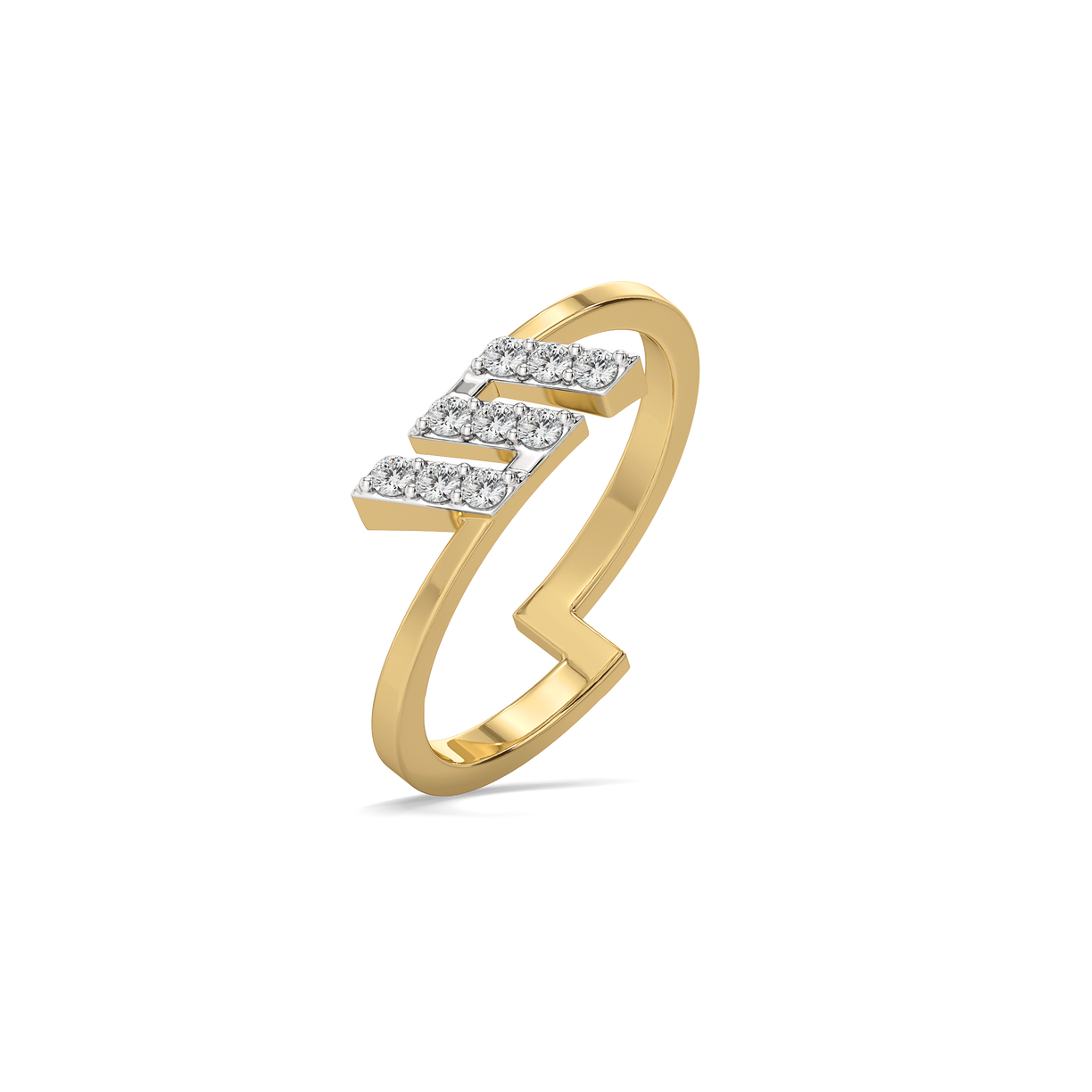 Triple Trace - Pure Gold Lab Diamond Ring
