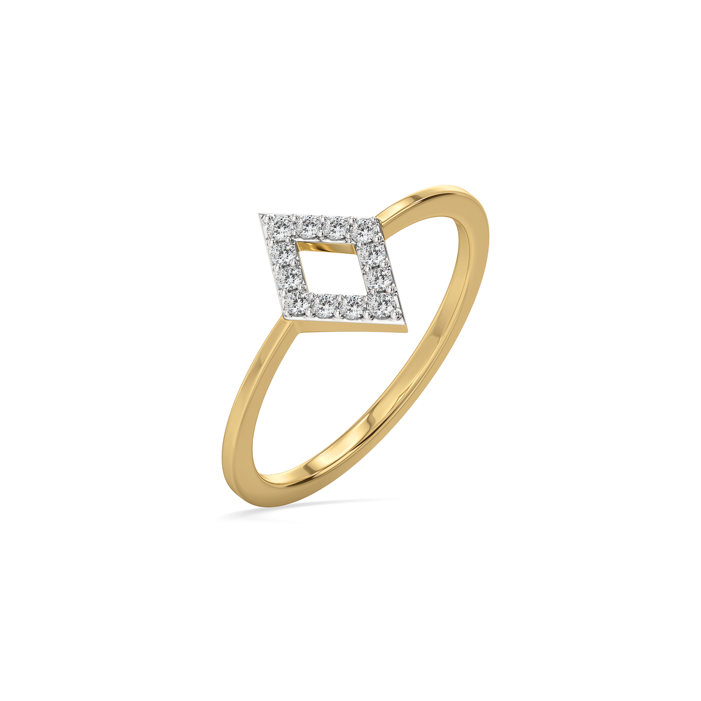 Crystal Line - Pure Gold Lab Diamond Ring