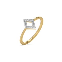 Crystal Line - Pure Gold Lab Diamond Ring