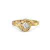 Lukson Soft Ray Solitaire Pure Gold Lab Diamond Ring in India
