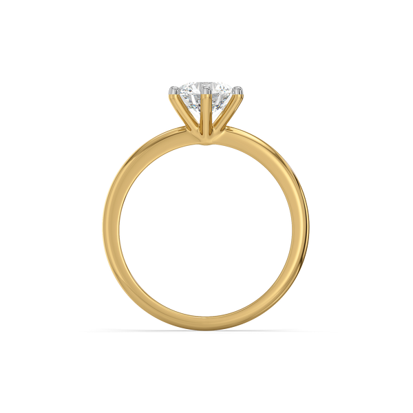 Lukson Solitaire Pure Gold Lab Grown Diamond Ring in India