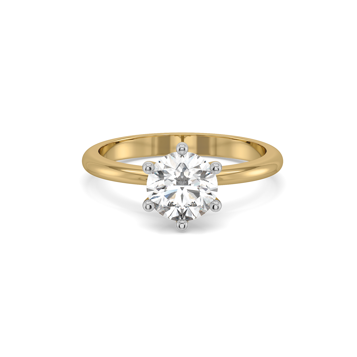 Purely One Solitaire - Pure Gold Lab Diamond Ring