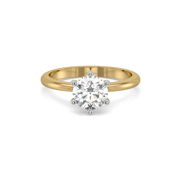 Lukson Solitaire Pure Gold Lab Grown Diamond Ring