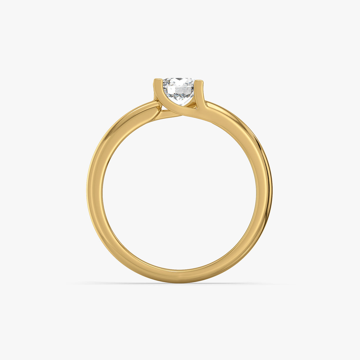 Tender Glow Solitaire - Pure Gold Lab Diamond Ring