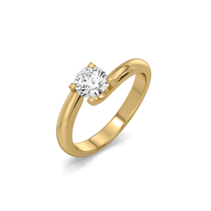 Tender Glow Solitaire - Pure Gold Lab Diamond Ring