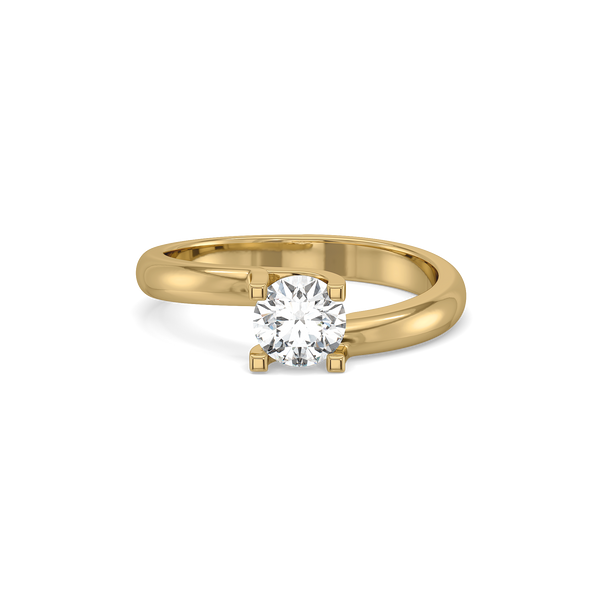 Lukson Glow Solitaire Pure Gold Lab Grown Diamond Ring