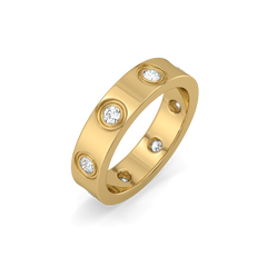 Solar Band - Lab Diamond Men's Ring