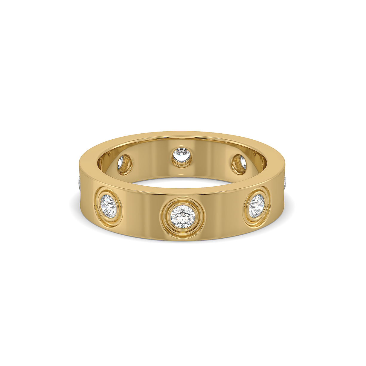 Solar Band - Lab Diamond Men's Ring