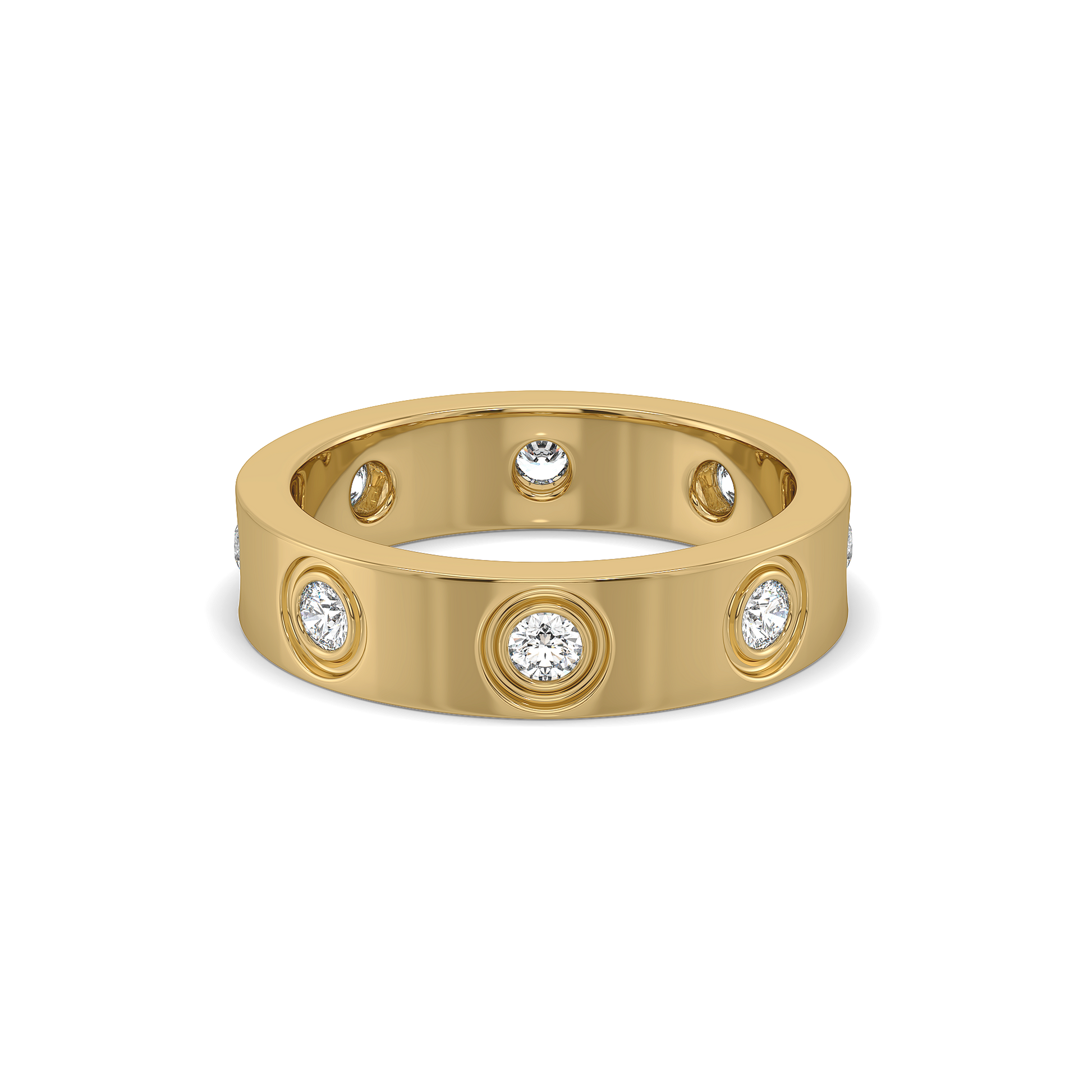 Solar Band - Lab Diamond Men's Ring