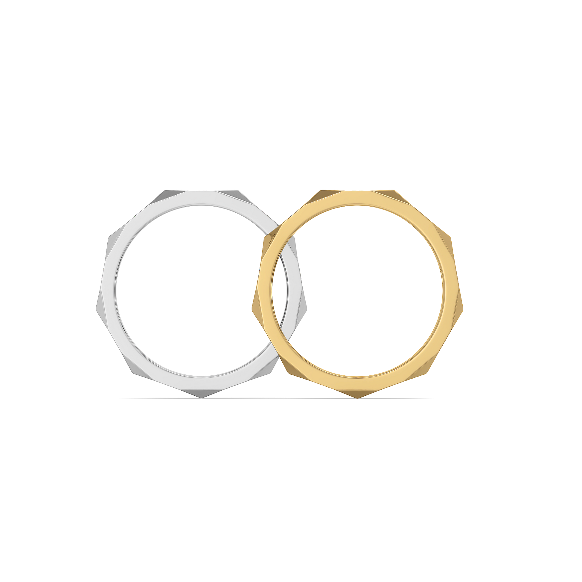 Parallel Forms - Lab Diamond Men's Stackable Ring