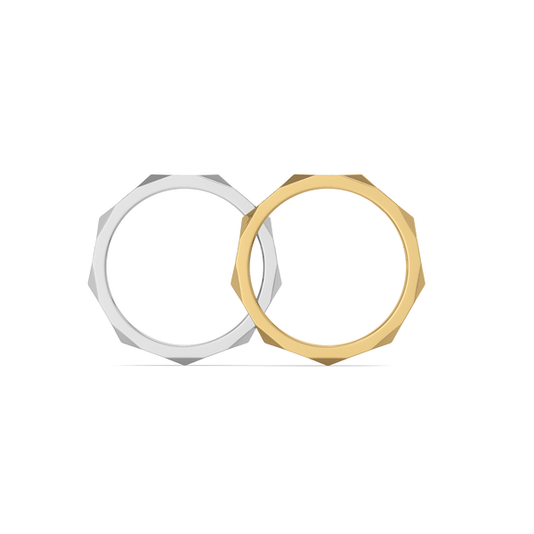 Parallel Forms - Lab Diamond Men's Stackable Ring