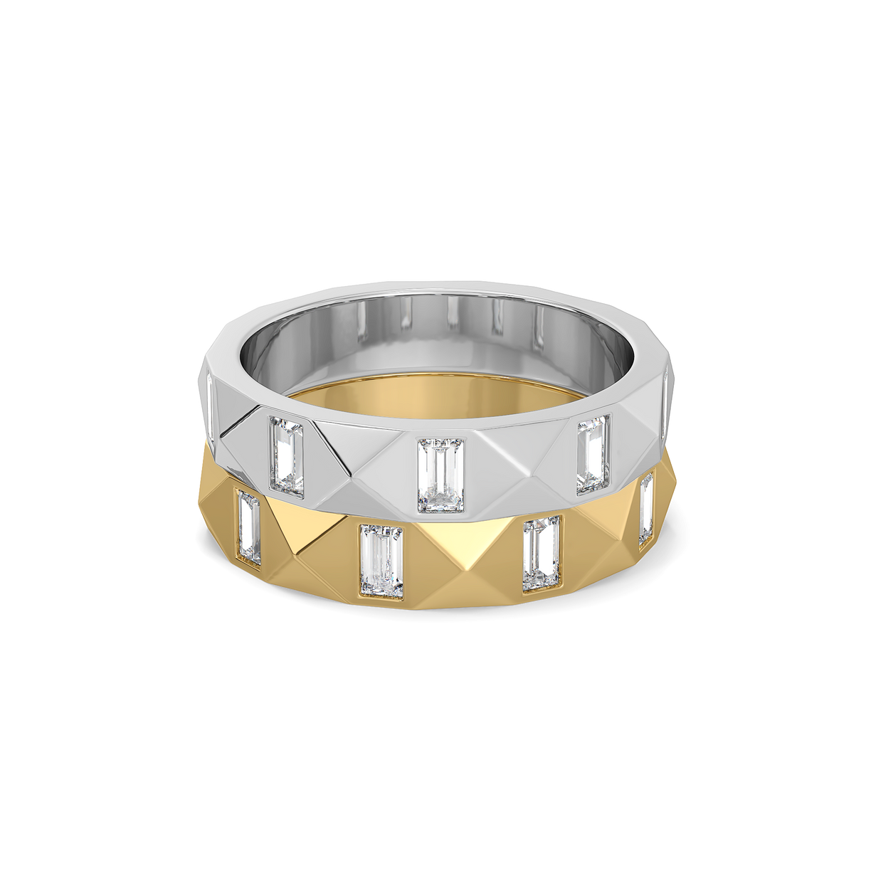 Parallel Forms - Lab Diamond Men's Stackable Ring