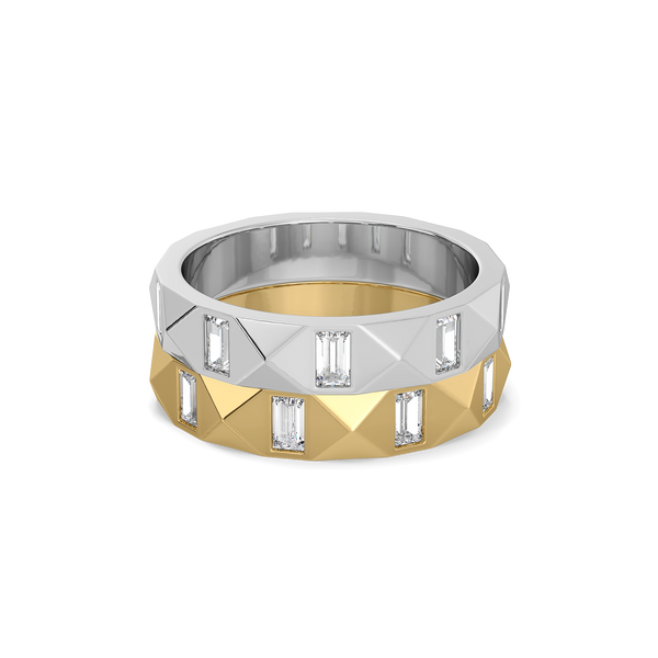 Parallel Forms - Lab Diamond Men's Stackable Ring