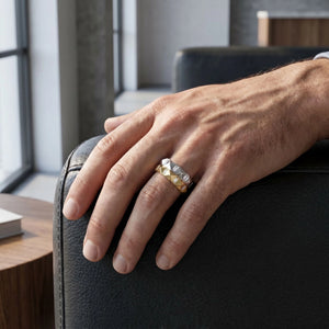Parallel Forms - Lab Diamond Men's Stackable Ring