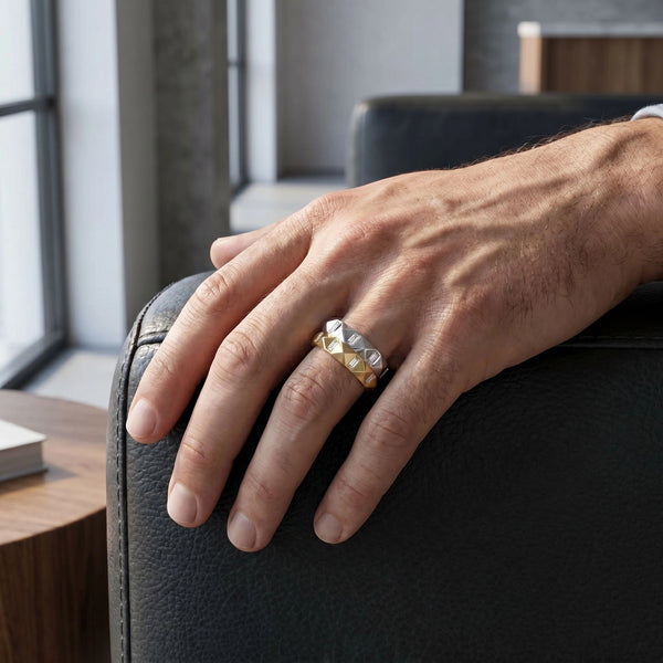 Parallel Forms - Lab Diamond Men's Stackable Ring