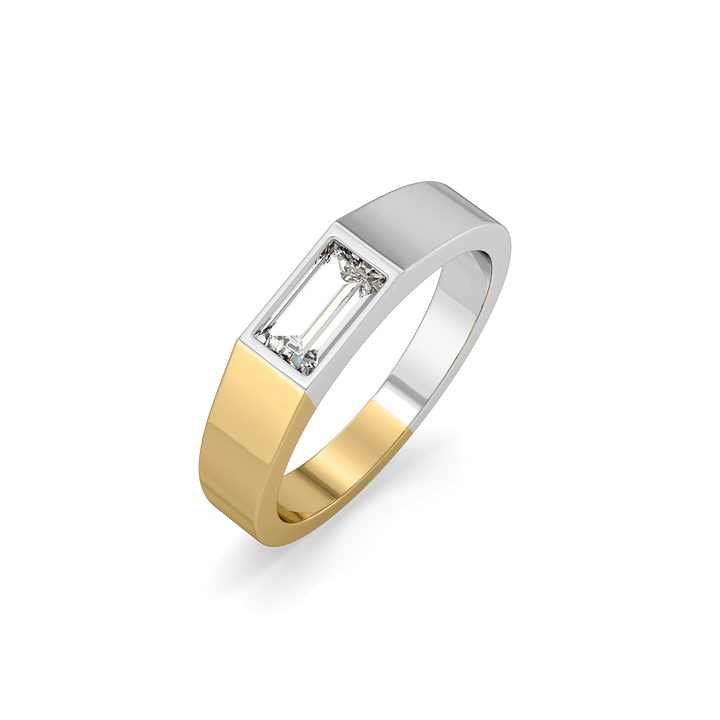 Divided Emerald - Lab Diamond Men's Ring