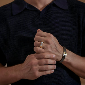 Cross Axis - Lab Diamond Men's Bracelet